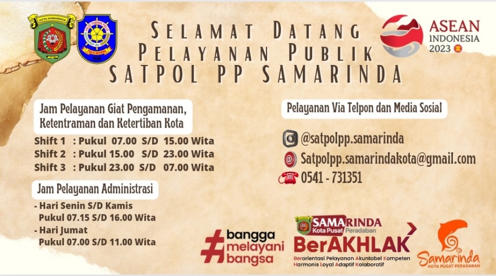 JADWAL PELAYANAN SATPOL PP