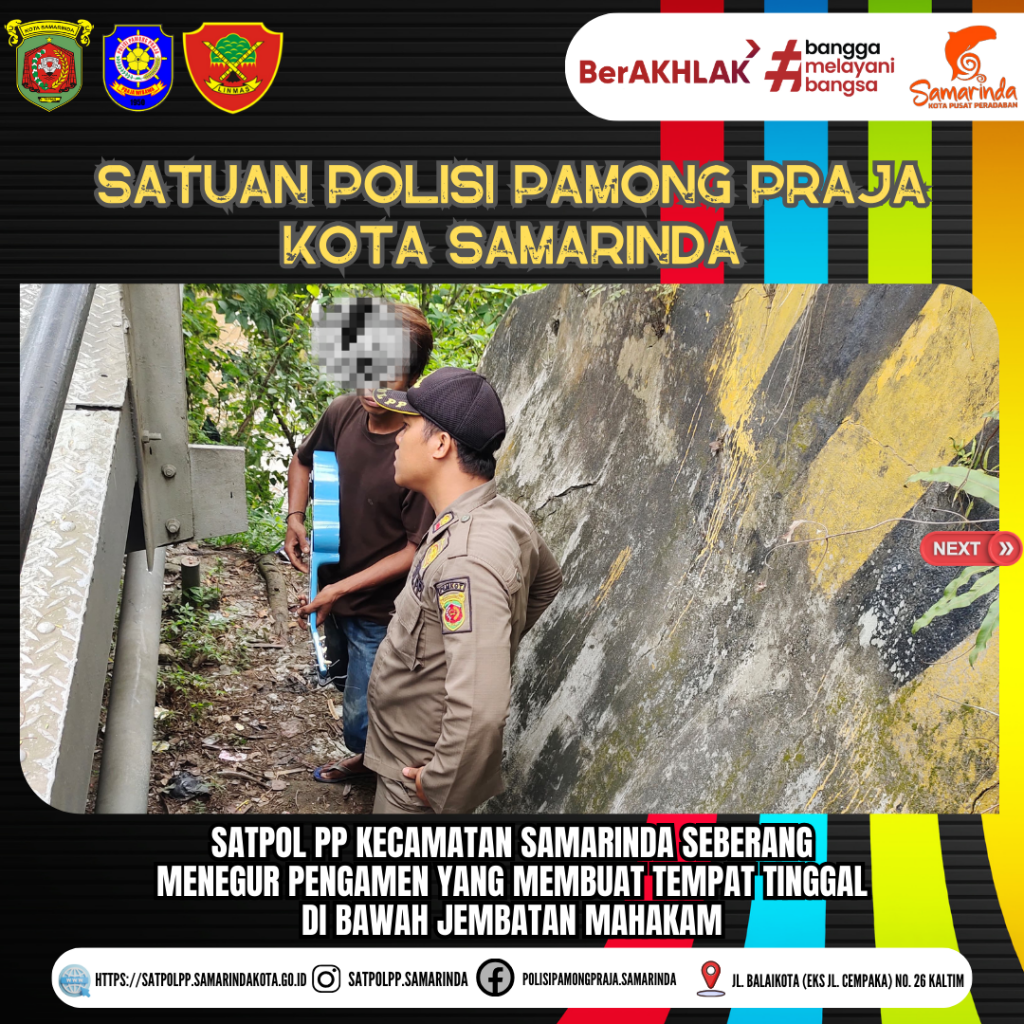 Pengamen bertinggal di bawah Jembatan Mahakam