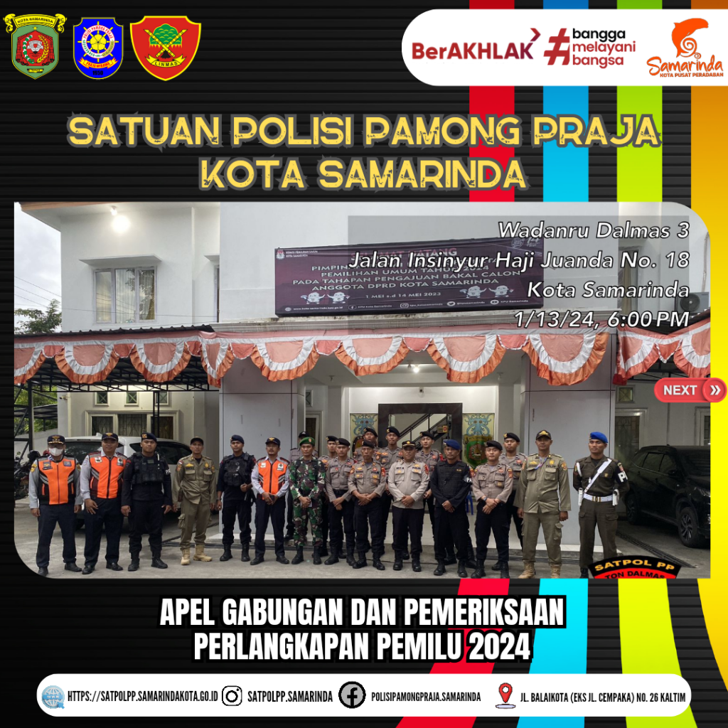 Apel dan Patroli Gabungan, Monitoring dan Pengecekkan Perlengkapan Pemilu 2024
