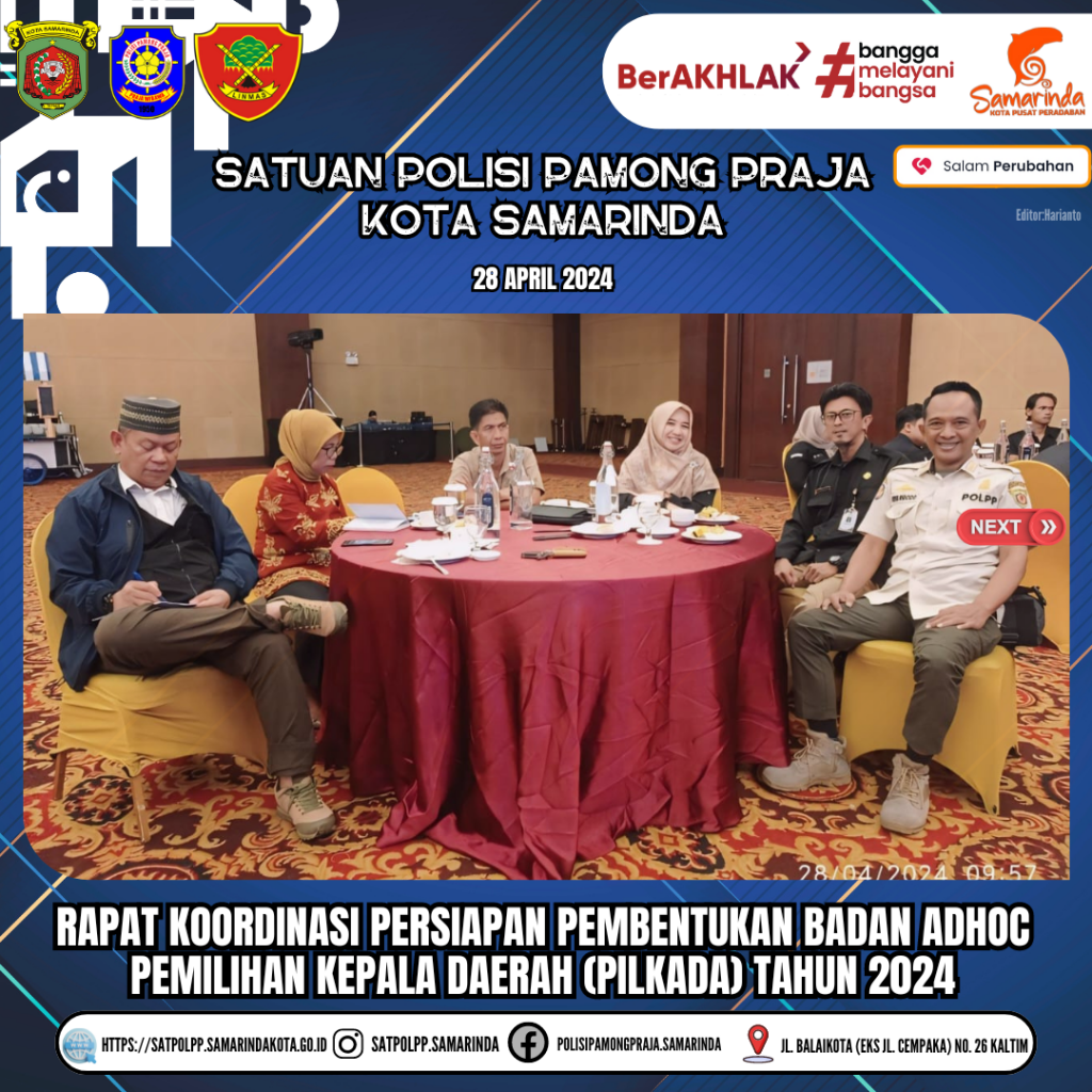 Rapat Koordinasi Persiapan Pembentukan Badan Adhoc Pemilihan Kepala Daerah (Pilkada) 2024