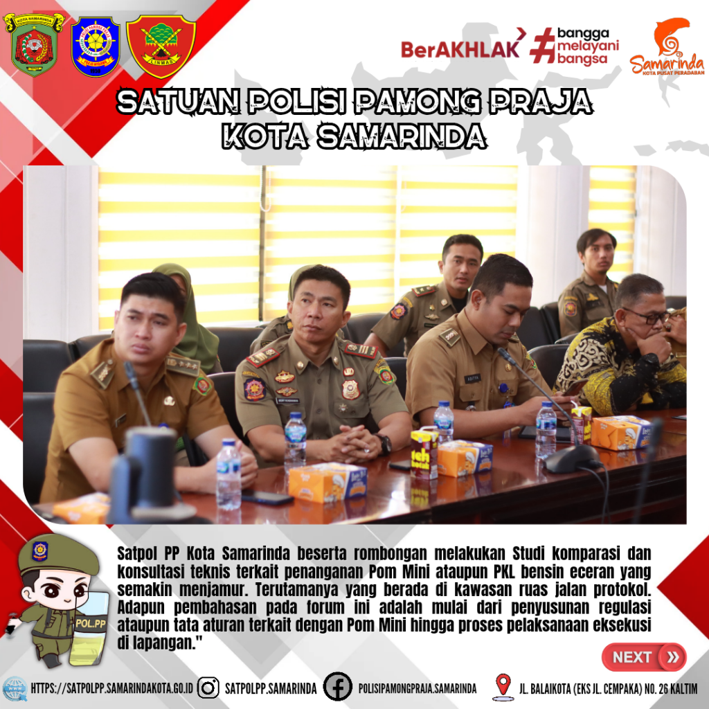 Satpol PP Kota Samarinda, Camat Se-Kota Samarinda beserta Dishub Kota Samarinda. "Studi Komparasi Pada Satpol PP Kota Balikpapan"