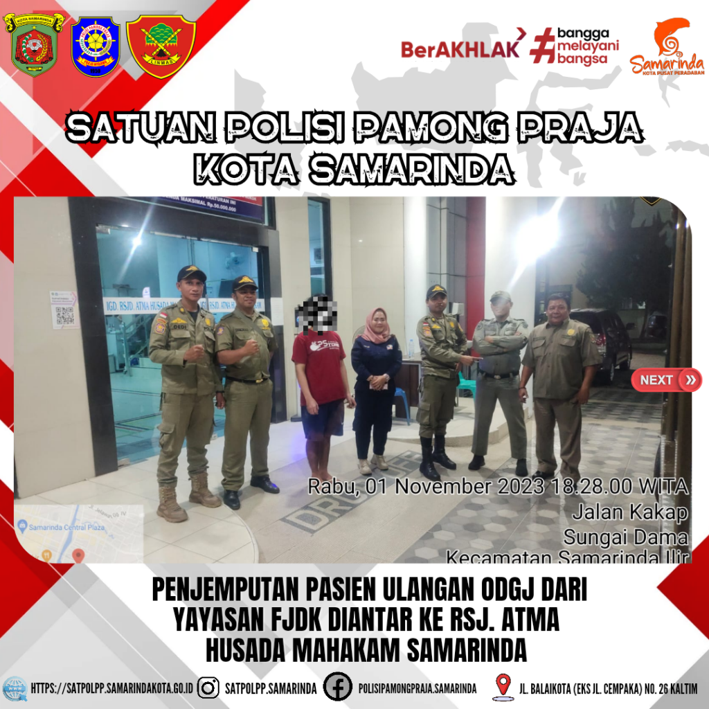 Pasien ODGJ Ulangan dari Yayasan FJDK hendak diantar ke RSJ. Atma Husada Mahakam.