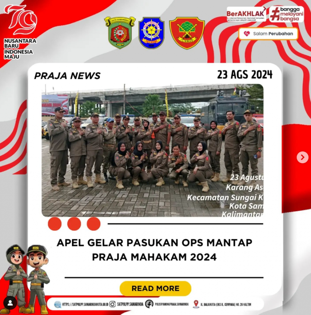 Apel Gelar Pasukan Ops Mantap Praja 2024 Polresta Samarinda