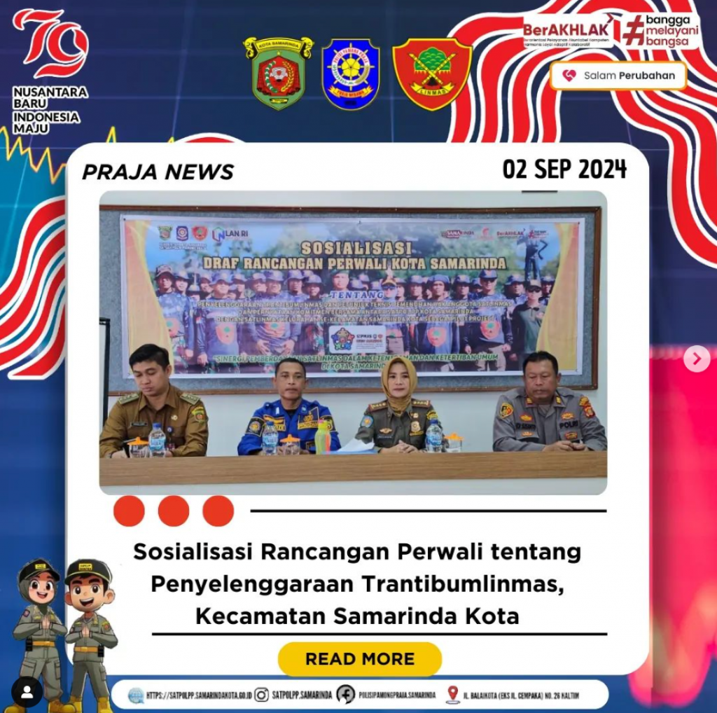 Sosialisasi Draf Rancangan Peraturan Wali Kota (Perwali) tentang Penyelenggaraan Trantibumlinmas