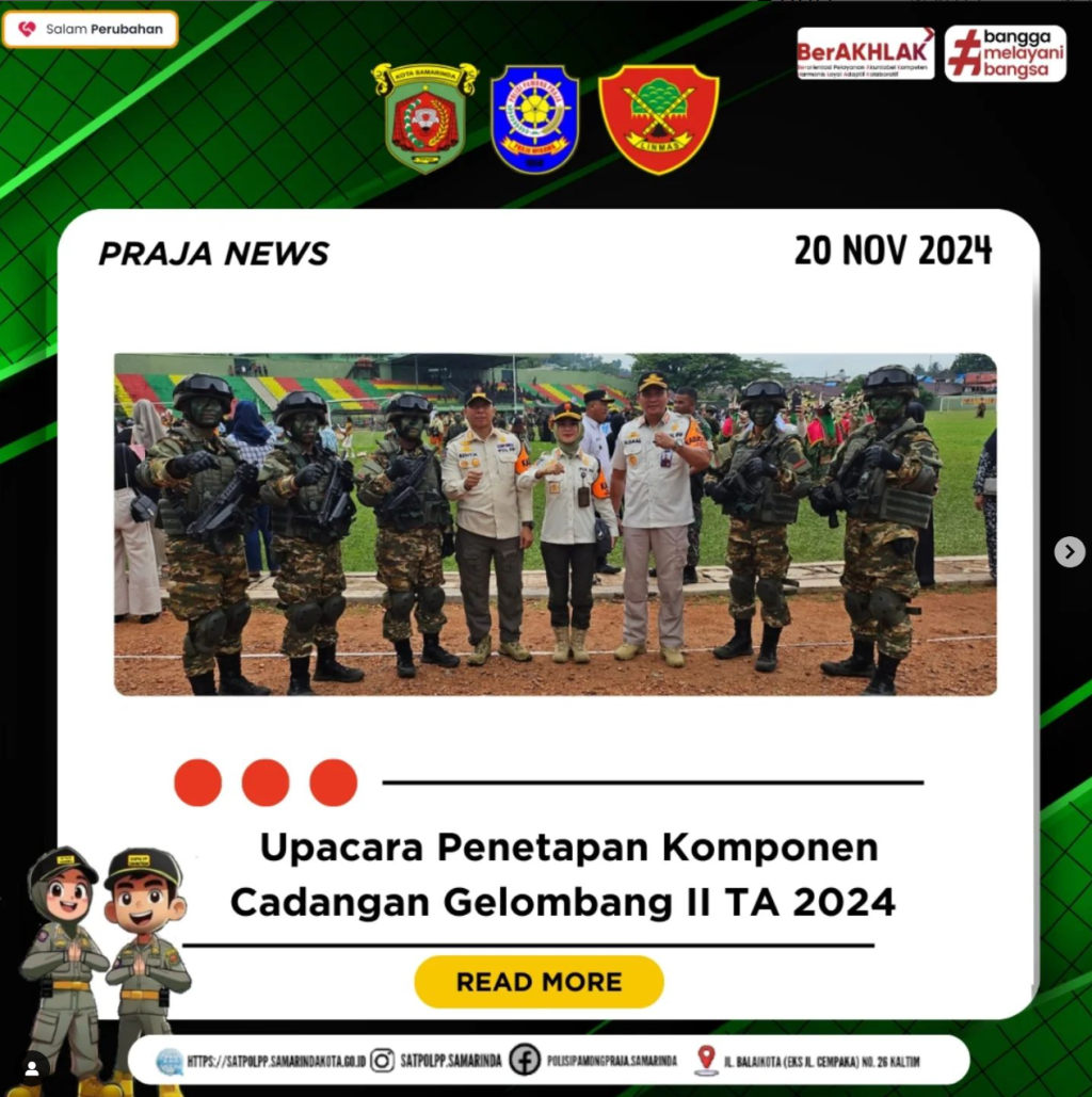 Upacara Penetapan Komponen Cadangan (Komcad) Gelombang II Tahun Anggaran 2024