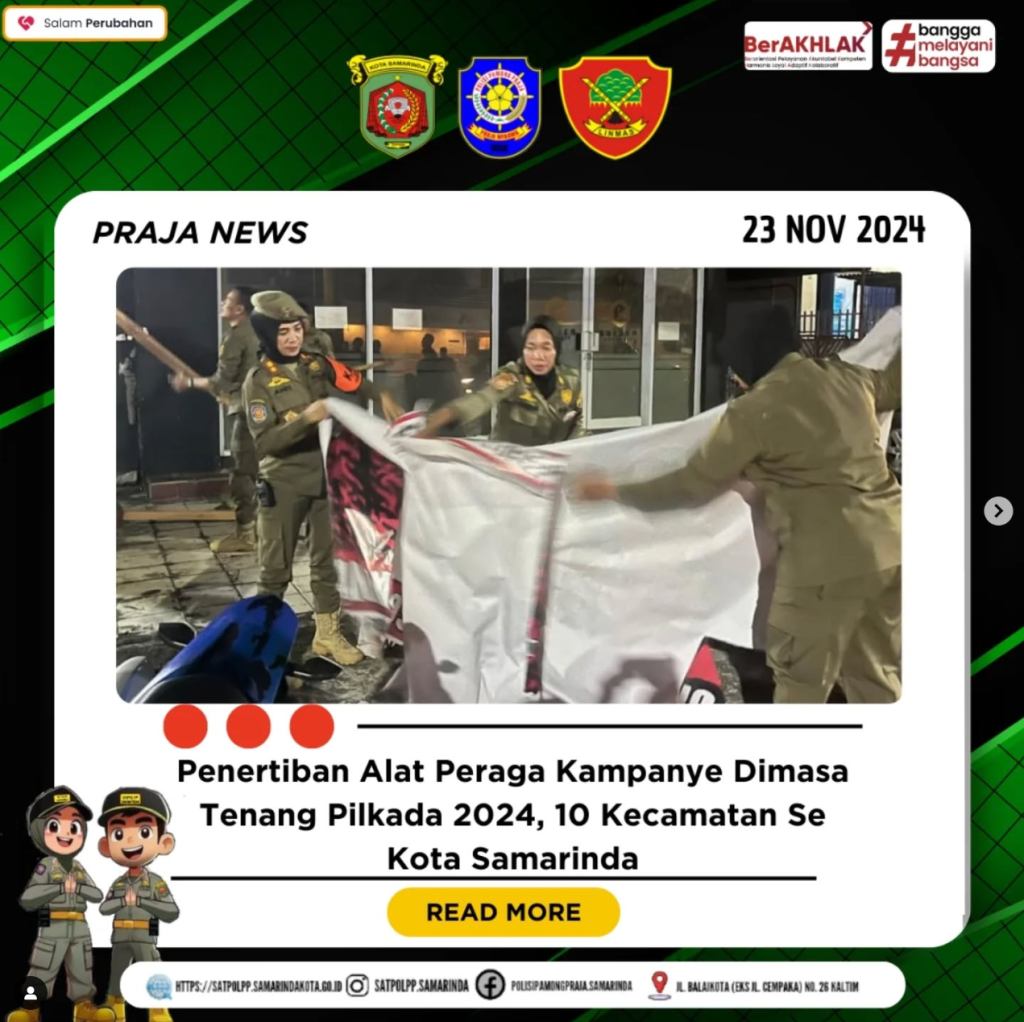Penertiban ALGAKA, Memasuki Masa Tenang Dalam Rangka Pemilihan Kepala Daerah Tahun 2024